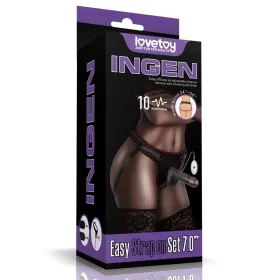 Crni Strap On sa vibracijom- LVTOY00760-1